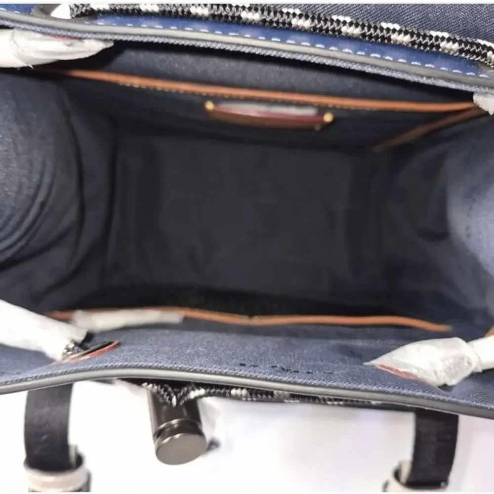 Coach League Flap Backpack — Midnight Navy Leather